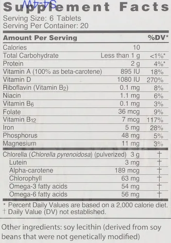 Vista 3 de Sun Chlorella 500 mg 120 comprimidos..., 029918015111, 1, 1