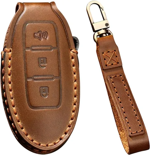 Vista 11 de ontto Funda para llavero con llavero de cuero protector para llaves compatible con Nissan Murano Pathfinder