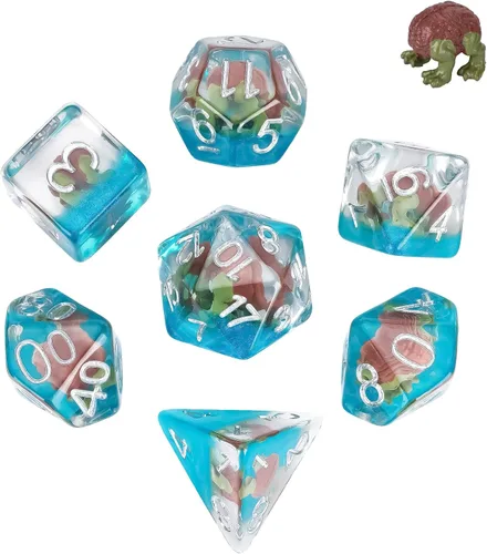 Vista 11 de UDIXI Juego de 7 dados poliédricos DND D&D, RPG D y D con bolsa de almacenamiento para juegos de rol y otros juegos de mesa (Aarakocra)