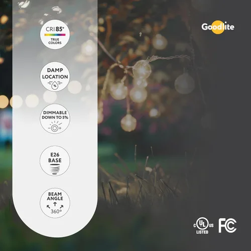 Vista 6 de Goodlite Bombilla LED G-83446 de 5000 K, 7 W, A19, 850 lúmenes, equivalente a 60 W, base E26, color blanco superregulable