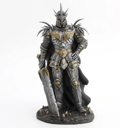 Vista 2 de Veronese Design Litch King blindado de 10" con gran espada escultura de resina acabado pintado a mano
