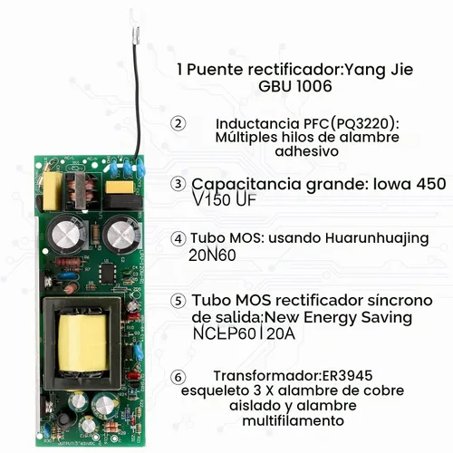 Vista 4 de Controlador LED de 100 vatios, 110 V CA a 12 V CC, salida de bajo voltaje, adaptador de transformador de bajo voltaje impermeable IP67 con enchufe