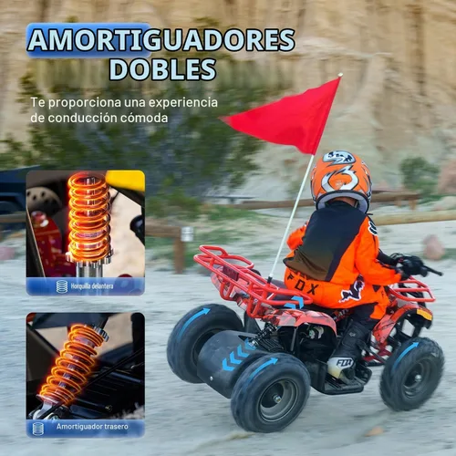 Vista 3 de HOVER HEART ATV eléctrico para niños, 36V eléctrico 4 ruedas Llama Pro-fuego