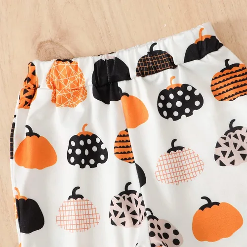 Vista 7 de BIRTHDAY SHARK Traje de Acción de Gracias para bebé niña traje de Acción de Gracias calabaza más linda en el parche ropa para niña