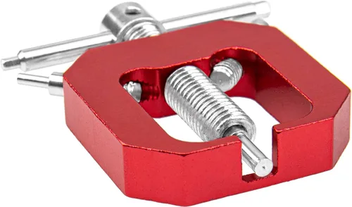 Vista 5 de ShareGoo - Extractor de engranajes de motor a control remoto, herramienta universal para extractor de dientes de piñón, compatible con HSP HPI Rojo