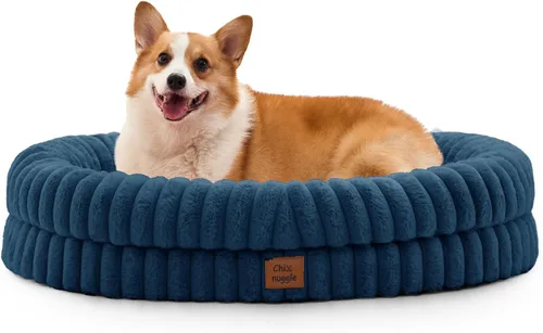 Vista 13 de Cama ortopédica para perro, funda lavable, sofá de piel Gris oscuro