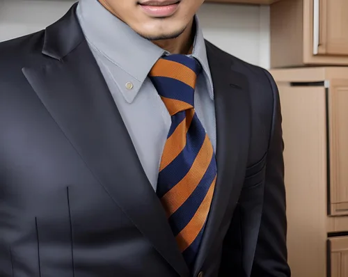 Vista 32 de S&W SHLAX&WING Corbata para hombres Lazos a rayas verde, amarillo y azul para trajes de negocios