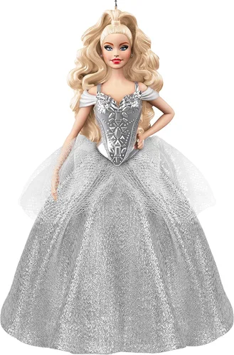 Vista 7 de Hallmark Keepsake Plástico, adorno navideño 2021, Barbie Hermosa bailarina