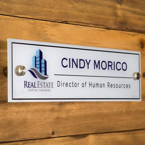 Vista 9 de Placa de nombre de oficina, 8 x 2 pulgadas, letrero de CEO ejecutivo, decoración de oficina de trabajo, regalo de graduación o promoción, placa