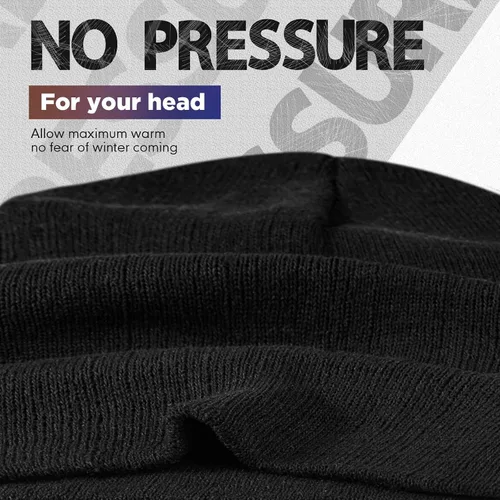 Vista 3 de Juego de 12 gorros y guantes de invierno para hombres y mujeres, gorro de punto cálido, 6 pares, guantes de invierno unisex, 6 sombreros cálidos