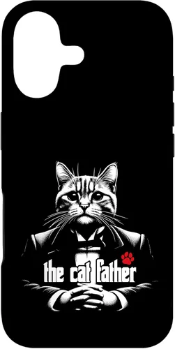 Vista 32 de The Catfather Fathersday Funny Gifts Best Birthday Cat Dad Case for iPhone 16