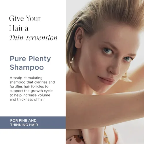 Vista 4 de Pure Plenty Champú para el crecimiento del cabello, para pérdida y adelgazamiento del cabello, con células madre vegetales y péptidos para un