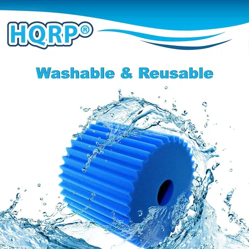 Vista 4 de HQRP Filtro de espuma azul (7" x 8 1/2") compatible con aspiradoras centrales Electrolux Aerus Centralux E130A E130B E130F E130G E130J 1590 1590A
