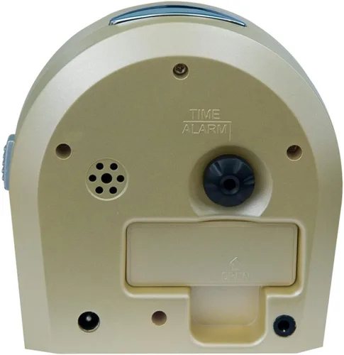 Vista 3 de Reizen Reloj despertador de cuarzo Braille con opción de vibración, manecillas que brillan en la oscuridad, esfera táctil, botones grandes