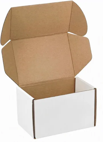 Vista 18 de Juego de 2 cajas de envío de 9 x 6 x 2 pulgadas, cajas de cartón corrugado blanco para publicidad