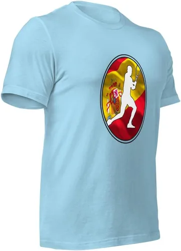 Vista 56 de Carlos Alcaraz Camiseta de manga corta unisex de algodón con diseño de bandera de España