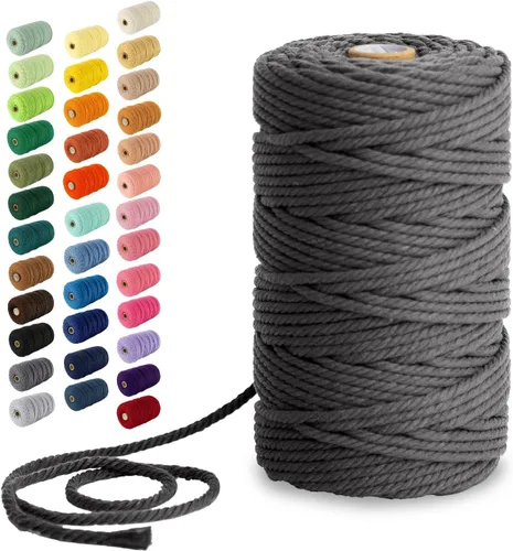Vista 172 de Nook Theory Hilo de macramé de 3mm 109 yardas - Cuerda de macramé suave de 4mm, 5mm perfecta para nudos - Suministros de macramé para colgadores