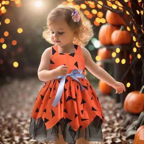 Vista 2 de Disfraces de Halloween para niña pequeña, fiesta de cumpleaños, fiesta, sesión de fotos, guijarros, malla de tul, traje de princesa