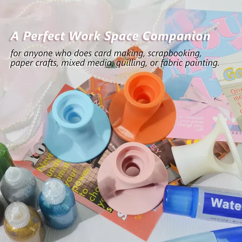 Vista 5 de Soporte de plástico para pegamento líquido para soporte de botellas, herramienta de manualidades de papel para artesanos, adecuado para botellas