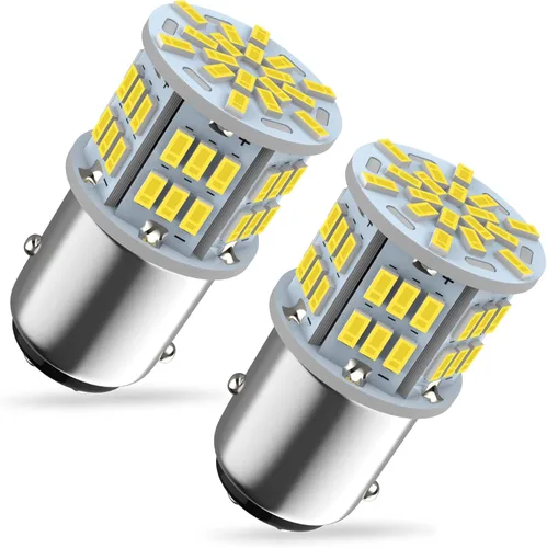 Vista 8 de Bombilla LED ámbar 1157, 12V-24V 1157 7528 2357 2057 BAY15D Bombilla LED de repuesto para luz de freno, luz trasera para automóvil, caravana