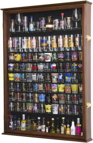 Vista 6 de Gabinete XL para Exhibición y Soporte de Vasos de Shot, para Vasos Altos y Mini Botellas de Licor Negro