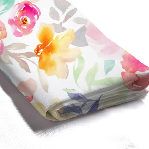 Vista 5 de Lovetar Cortina de ducha con diseño de flores de acuarela brillante, diseño femenino, tela impermeable, lavable, juego de cortinas de baño para baño