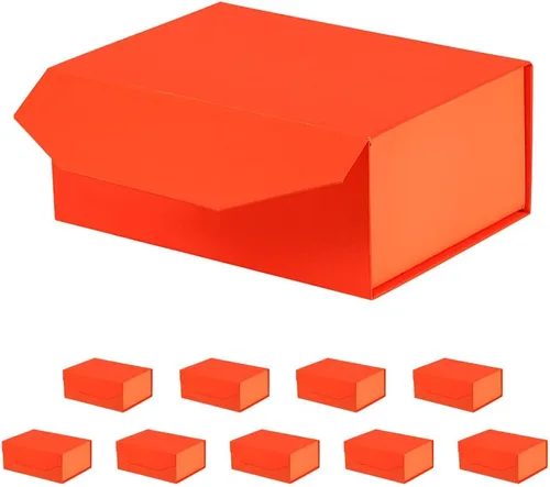 Vista 20 de Caja de regalo negra con tapa de 12 x 8 x 2.5 pulgadas, caja de regalo magnética para envolver, caja de regalo a granel para regalo, grano de malla