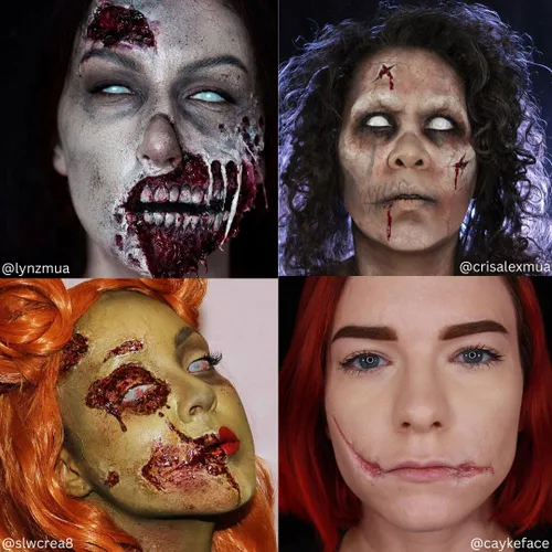 Vista 3 de Mehron Kit de maquillaje especial FX All-Pro con cabezal de práctica Kit completo de escenario profesional incluye cabezal de práctica Efectos