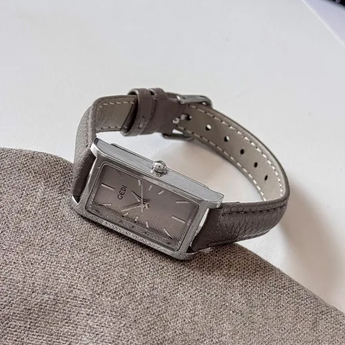 Vista 6 de FANMIS Reloj de pulsera rectangular vintage para mujer, reloj de cuarzo analógico para mujer, ultrafino, reloj de pulsera para mujer, reloj