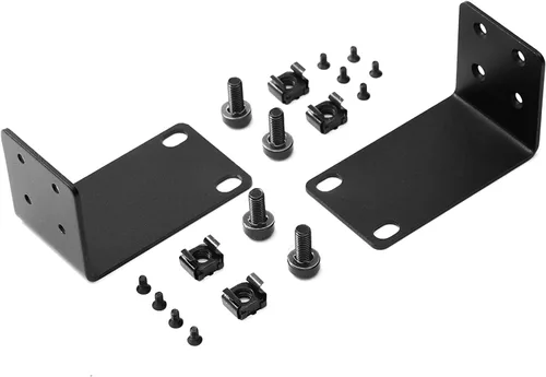 Vista 9 de MokerLink Oreja de montaje en rack ajustable para conmutadores de 17,3 pulgadas, compatible con conmutador de red HP/HPE/ProCurve/Aruba/OfficeConnect
