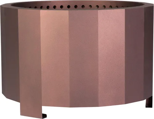 Vista 14 de Flash Furniture Titus - Chimenea de madera de grado comercial, sin humo, acabado de bronce, 19.5 pulgadas, portátil, cubierta impermeable