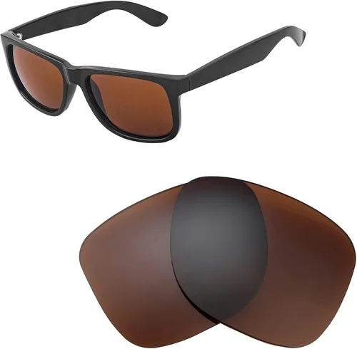 Vista 3 de Walleva Lentes de repuesto para lentes de sol Ray-Ban RB4165 Justin de 2.165in, múltiples opciones disponibles