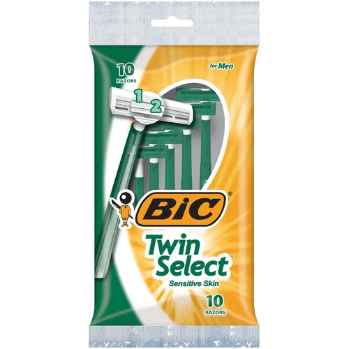 Vista 4 de BIC Maquinilla de afeitar desechable Twin Select para hombre, piel sensible, 10 unidades (paquete de 3)