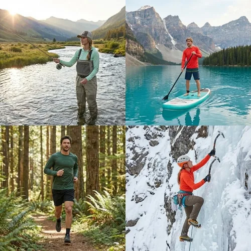 Vista 4 de INGEAR Mens UPF 50+ Long Sleeve Sun Shirt Quick-Dry UV Protection Rash Guard for Fishing, Hiking Swimming & Outdoor Sports
