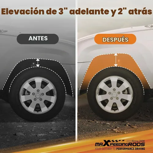Vista 6 de Kit de nivelación de elevación de 7,5 cm delantera y 5 cm trasera para Nissan Frontier Xterra 2005-2023, para Suzuki Equator 2009-2012, espaciadores