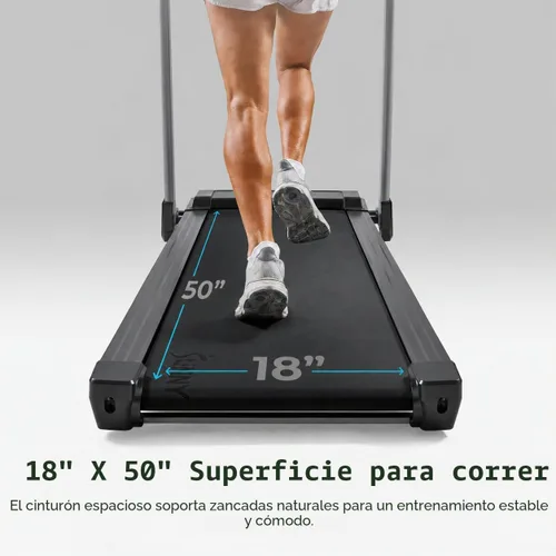 Vista 4 de Sunny Health & Fitness Smart Wi-Fi Treadmill with Auto Incline