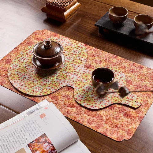 Vista 30 de Extra Long 2-Piece Table Runner Set 118, Waterproof Banquet Table Decor, Double Sided Event Cloth, Heavy Duty Tea Mat, Washable Reversible Brocade