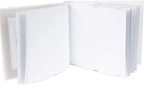 Vista 5 de Happy Homewares Álbum de fotos moderno de nietos blancos con texto dorado con capacidad para 80 fotos de 4 x 6 pulgadas
