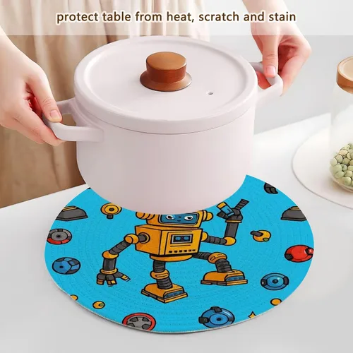 Vista 5 de 3 piezas de salvamanteles placa caliente para estufa de microondas de 15 pulgadas, resistentes al calor, manteles de mesa de cocina, decoración