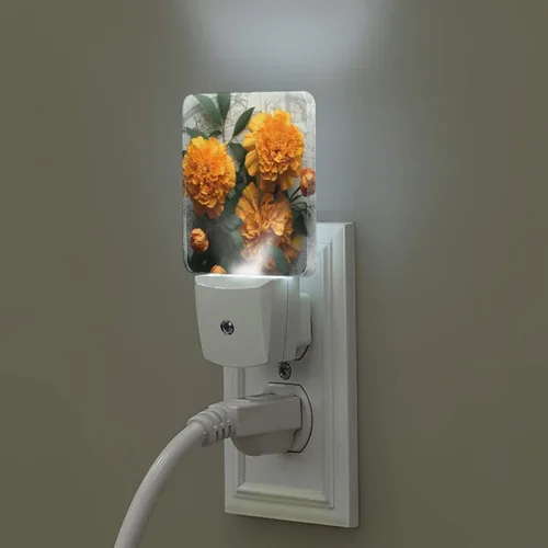 Vista 10 de Paquete de 2 luces LED de noche enchufables con preguntas matemáticas, luces nocturnas enchufables a la pared, lámpara de noche moderna con sensor