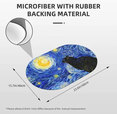 Vista 2 de Tapete de baño con diseño de galaxia para gatos, tierra de diatomeas, súper absorbente, antideslizante, de secado rápido, tapete de baño o cocina