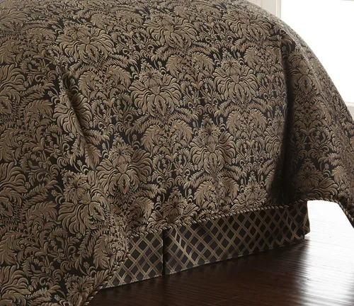 Vista 4 de Sterling Creek Juego de edredón Valencia de 9 piezas en tela jacquard floral