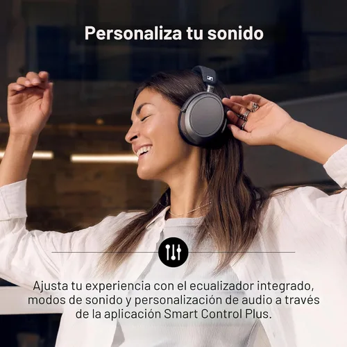 Vista 7 de Sennheiser Momentum 4 Wireless - Auriculares inalámbricos con cancelación de ruido, auriculares Bluetooth para llamadas nítidas con cancelación