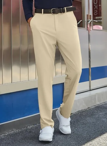 Vista 5 de JMIERR Pantalones de golf para hombre, elásticos, ajustados, para correr, viajes, trabajo, pantalones de vestir chinos para hombre