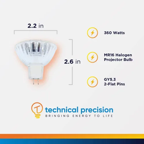 Vista 2 de Technical Precision Bombilla de proyector 360W 82V para 3M 78-8011-1186-1 MR16