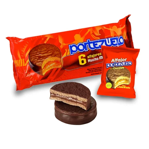 Vista 2 de PORTEZUELO Alfajores de Uruguay (Alfajor Dulce de Leche Cubierto en Chocolate, 2 Pack)