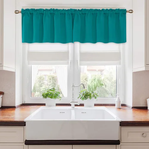 Vista 109 de Deconovo Cortinas opacas, aislamiento térmico, dobladillo para barra, reducción de ruido, certificado Oeko-TEX, cortinas de oscurecimiento