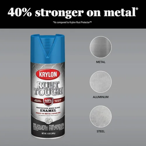 Vista 3 de Krylon Pintura de esmalte preventivo Rust Tough® con acabado transparente de 12 onzas