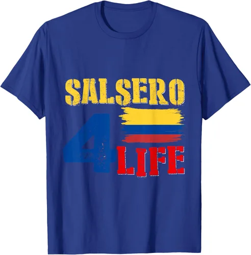 Vista 13 de Salsa Colombiana Gift - Camiseta de música con bandera colombiana Negro