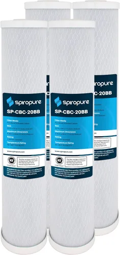 Vista 15 de SpiroPure SP-CBR2-5 Cartucho de filtro de agua de bloque de carbono con carcasa de coco certificado NSF de 5x2.5 0.5 micrones CBC-5 155169-43